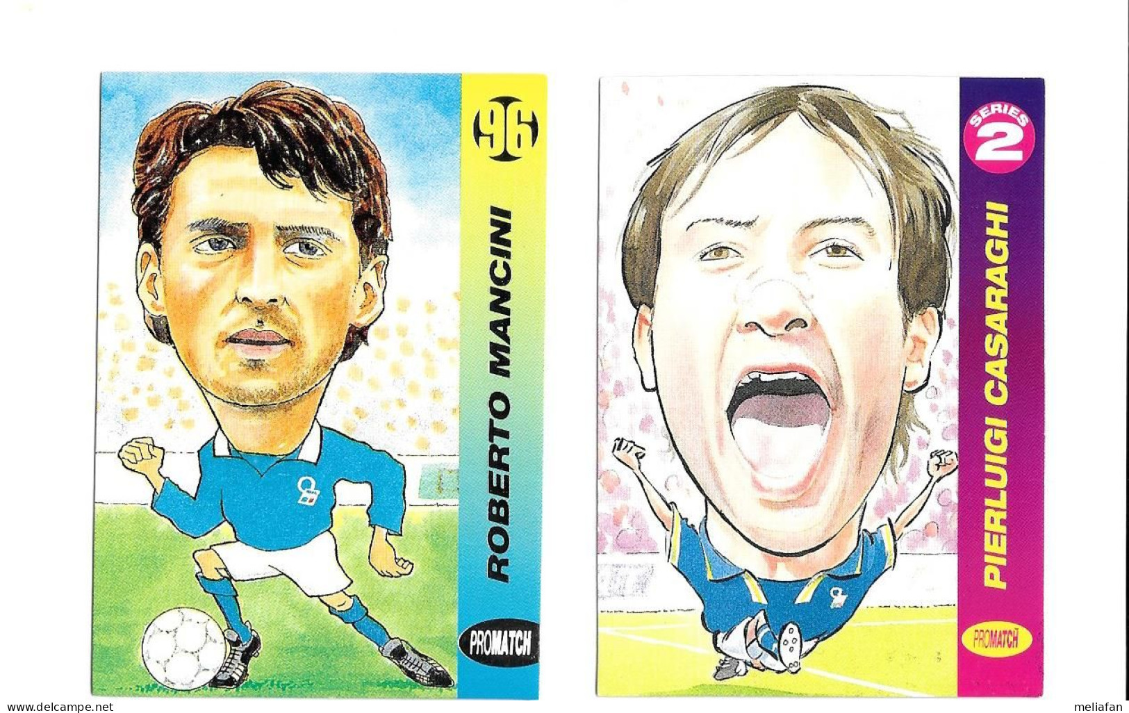 EF98 - TRADING CARDS PRO MATCH - PIERLUIGI CASIRAGHI - ROBERTO MANCINI - Trading Cards