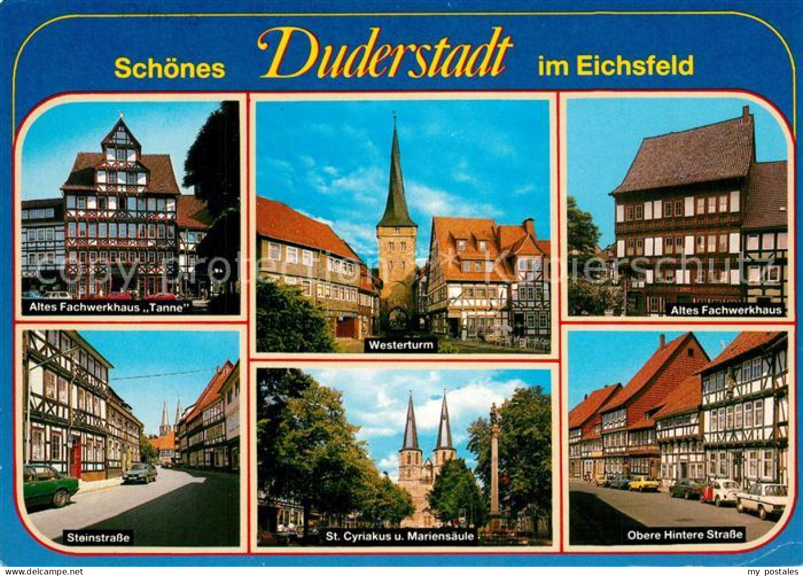 73231097 Duderstadt Altes Fachwerkhaus Tanne Westerturm Cyriakus Mariens?ule  Du - Duderstadt