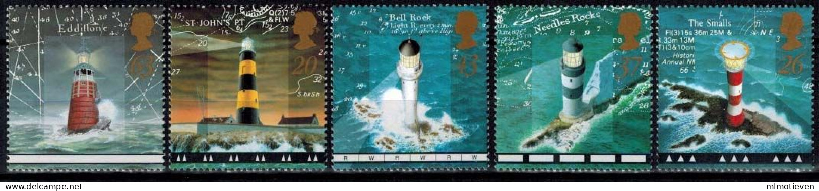 MPH-BK1-116 MINT PF/MNH ¤ ENGELAND 1998 5w In Serie ¤ VUURTORENS - SEALIFE - PHARES - LEUCHTURME - LIGHTHOUSE - Faros