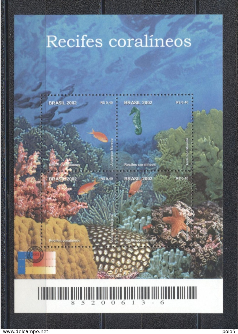Brazil 2002-Ecosystems Of Coraline Reefs M/Sheet - Ungebraucht