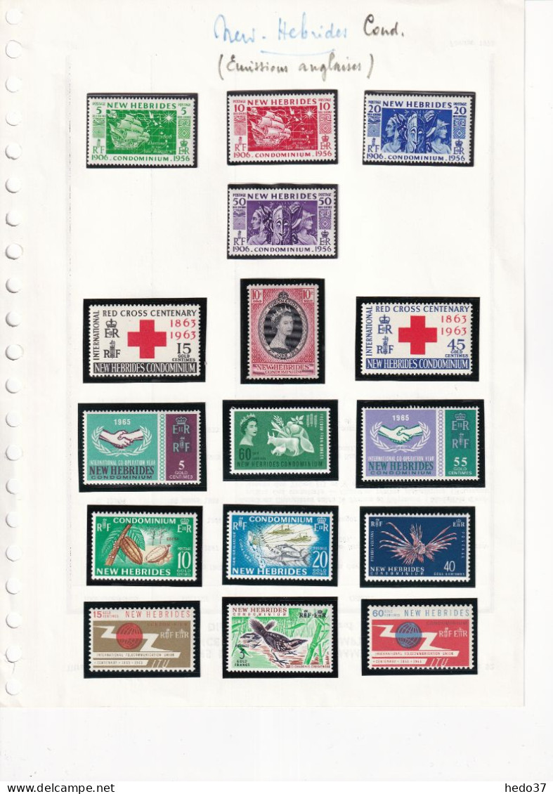 Nouvelles Hébrides - Légende Anglaise - Collection Neufs ** Sans Charnière - TB - Unused Stamps