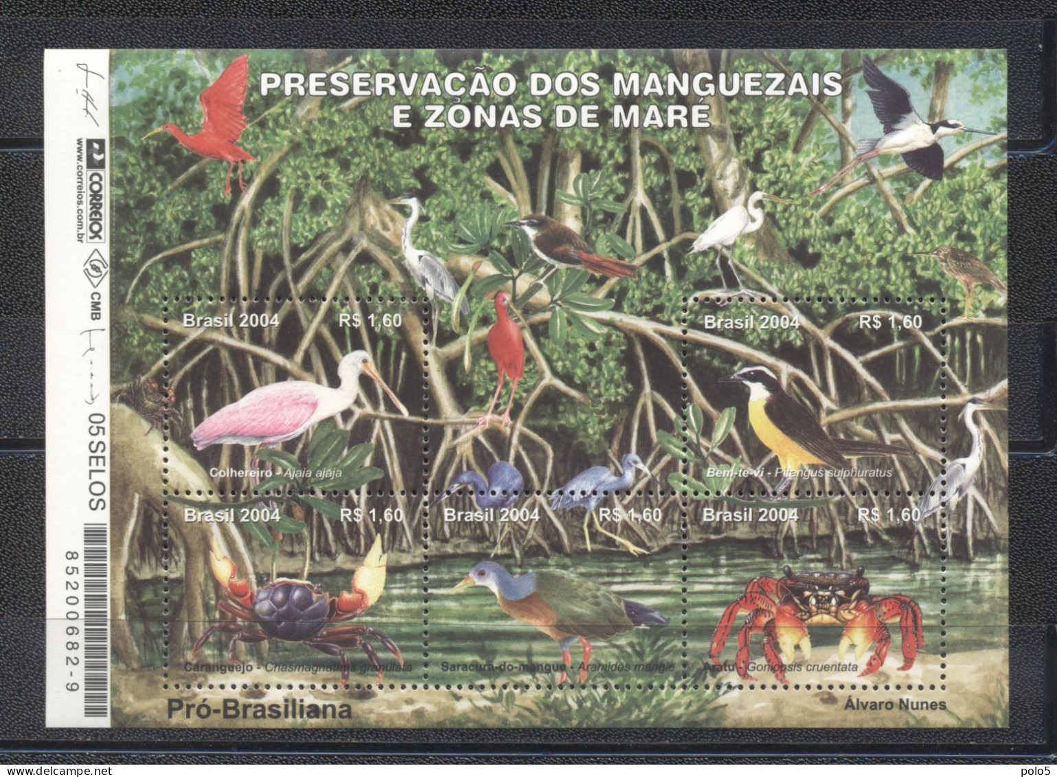 Brazil 2004-Preservation Of The Mangrove Swamps And Tidal Zones  M/Sheet - Ungebraucht