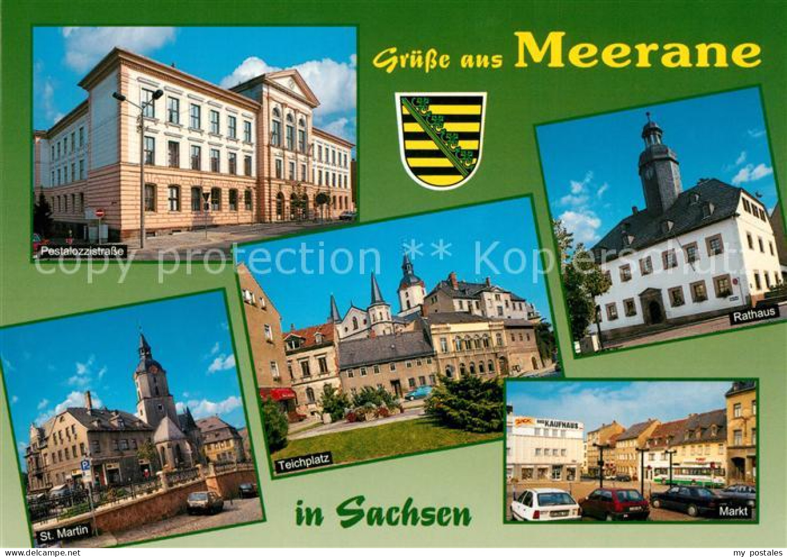 73230860 Meerane Pestalozzistrasse Teichplatz Markt Rathaus Meerane - Meerane