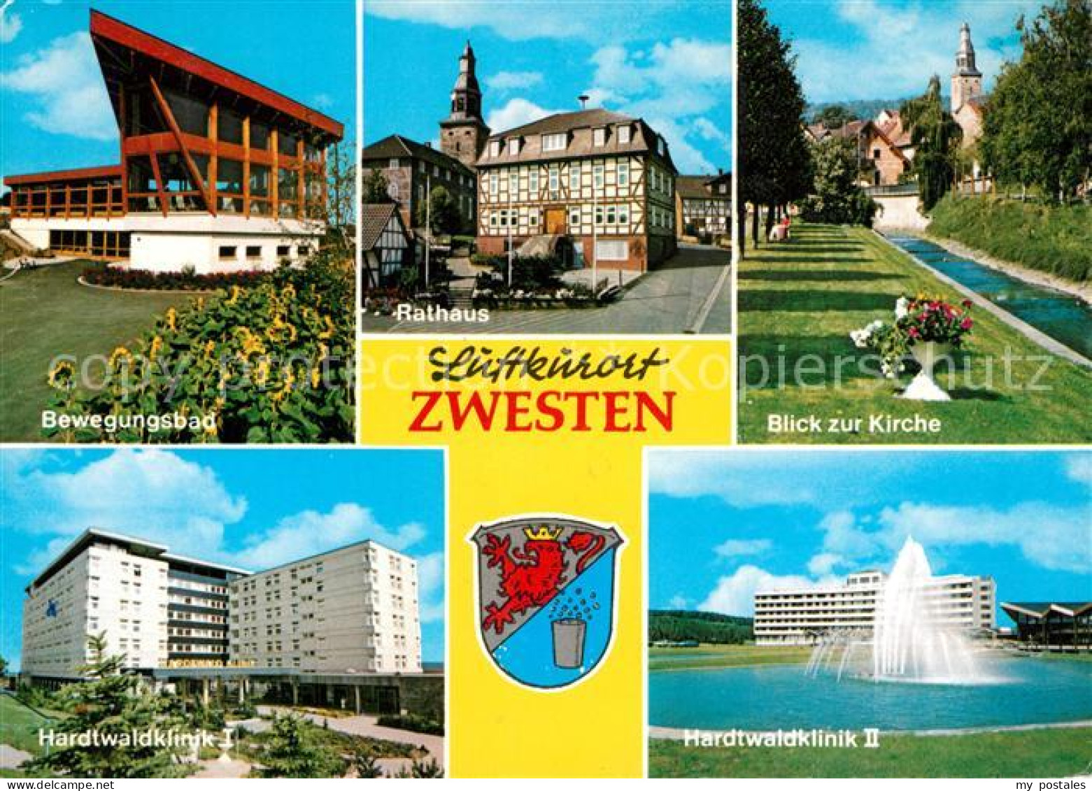 73230528 Zwesten Bad Bewegungsbad Hardtwaldklinik Wasserspiele Rathaus Blick Zur - Bad Zwesten