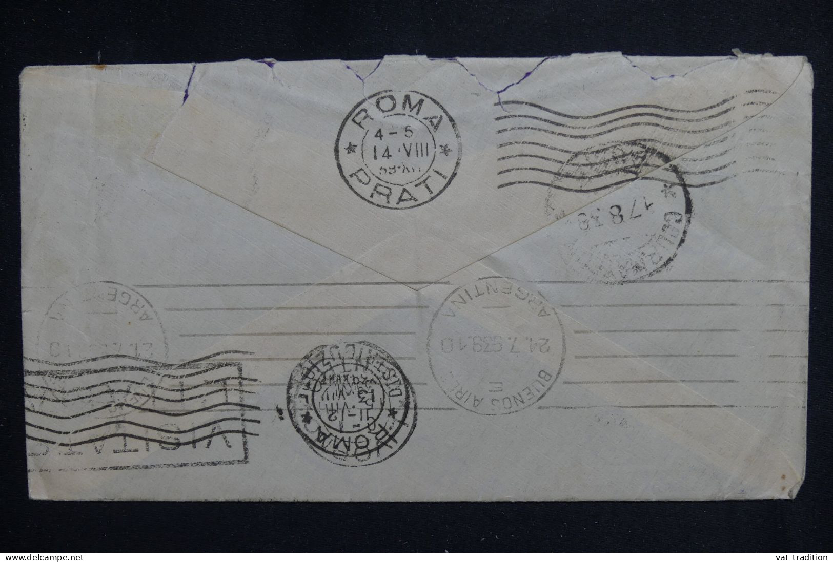 ARGENTINE - Enveloppe De  La Platta Pour L'Italie En 1939 Et Redirigée- L 150374 - Cartas & Documentos
