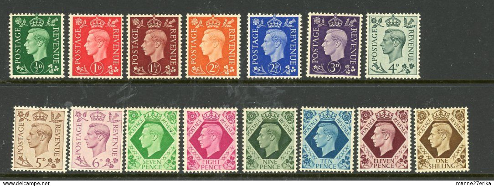 Great Britain  MH 1937-39 King George VI - Neufs