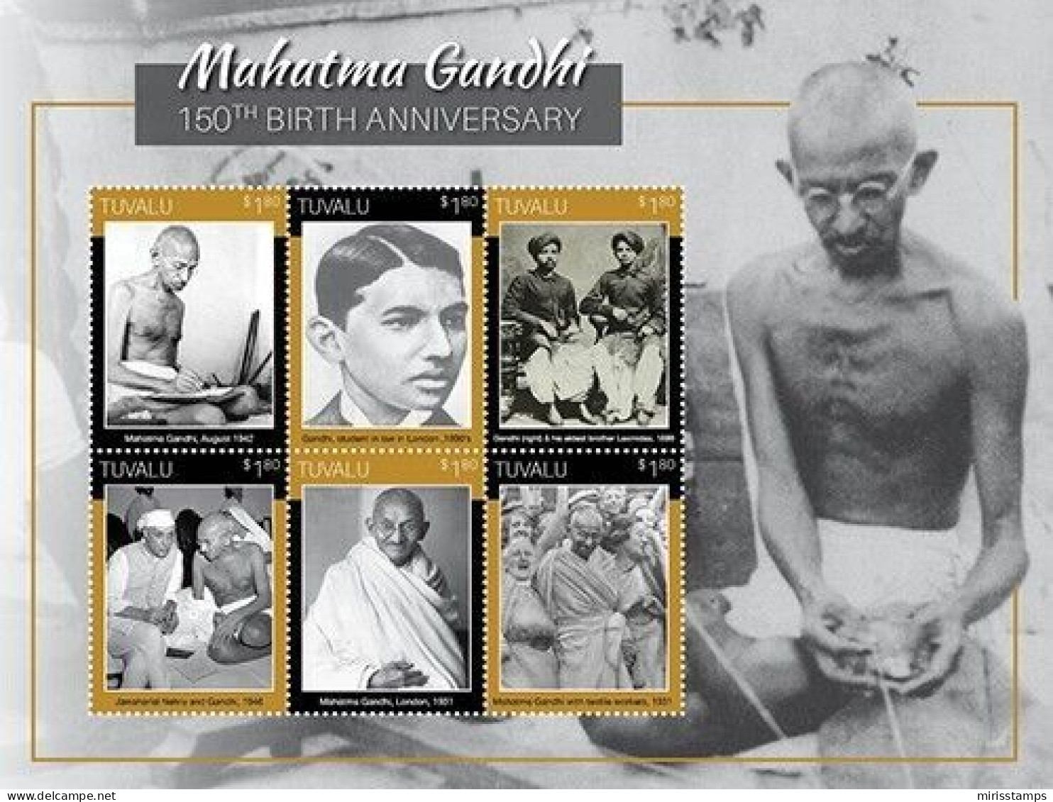 Tuvalu 2020 Gandhi - Mahatma Gandhi