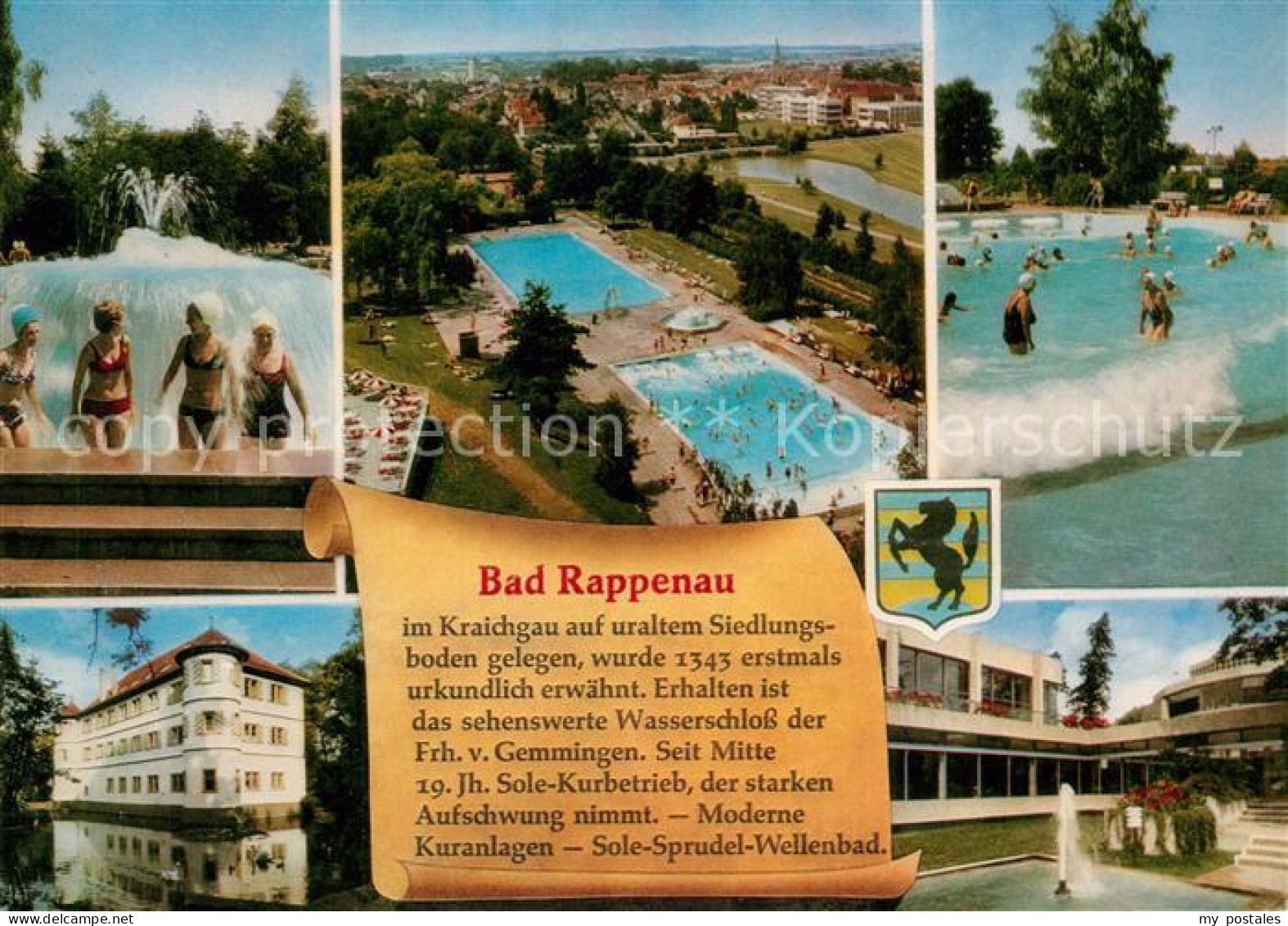 73230338 Bad Rappenau Wasserschloss Sole Kurbad Sprudel Wellenbad Bad Rappenau - Bad Rappenau