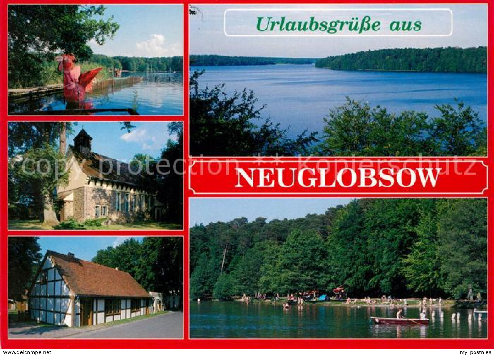 73230177 Neuglobsow Roter-Hahn Glasmacherkunst Grosser-Stechlinsee Strand Neuglo - Neuglobsow