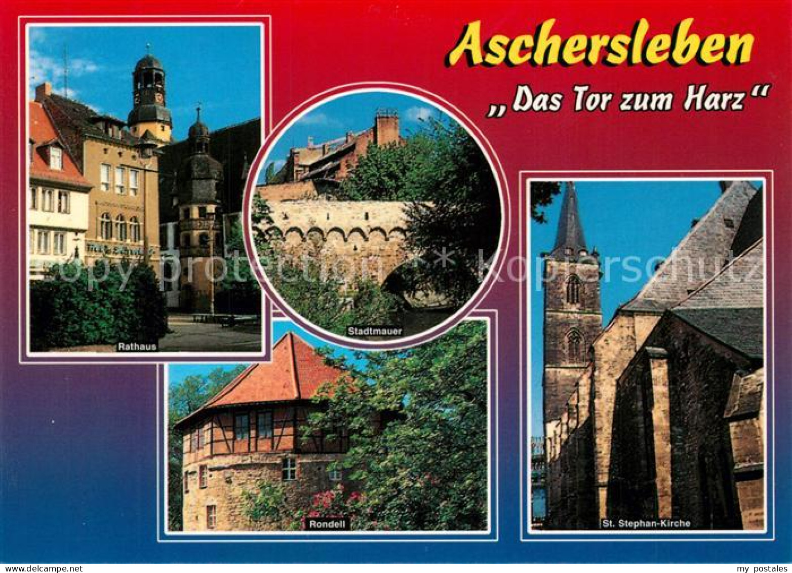73230169 Aschersleben Stadtmauer Rondell St.-Stephan-Kirche Aschersleben - Aschersleben