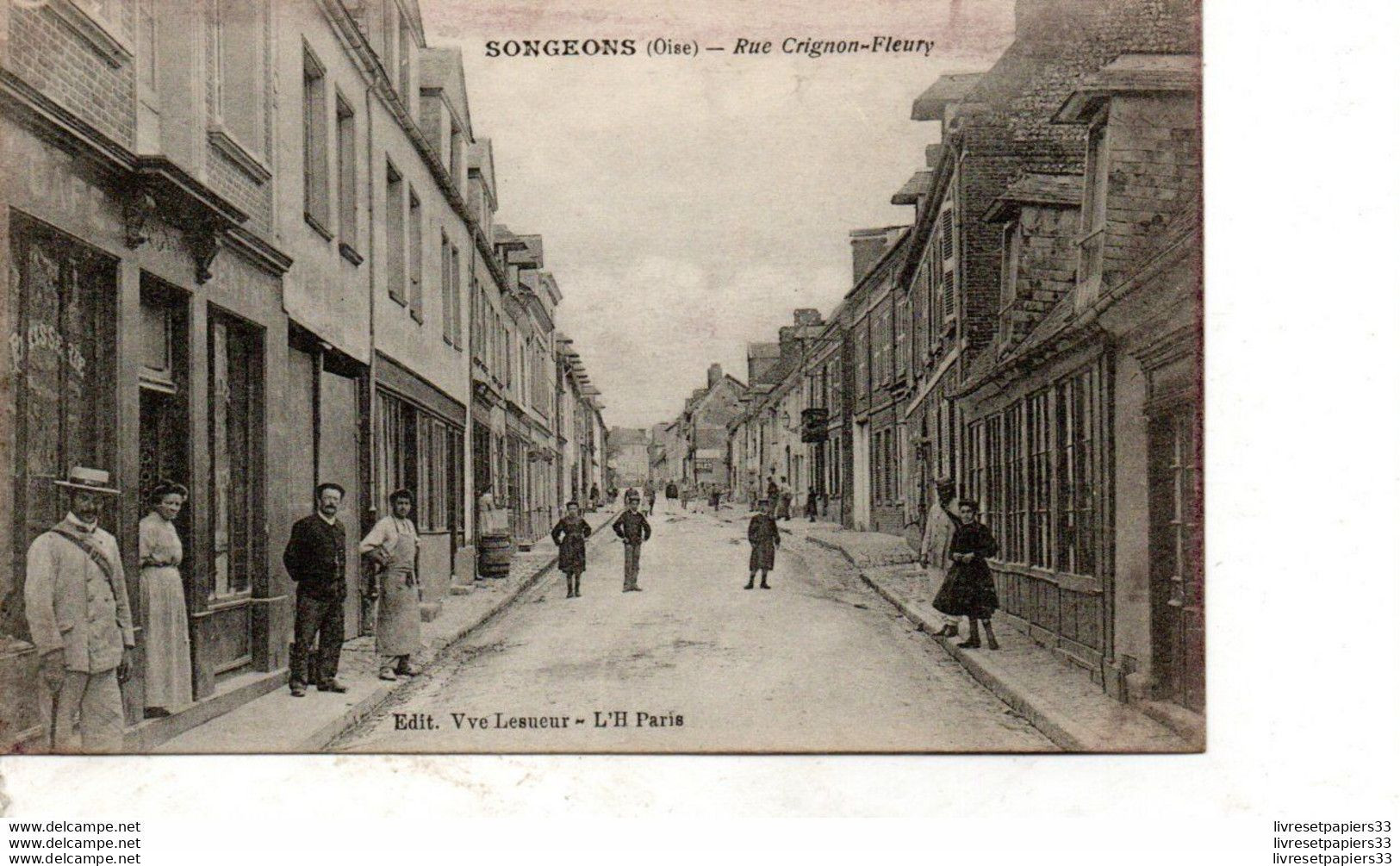 CPA (60) Songeons - Rue Crignon - Fleury - Songeons