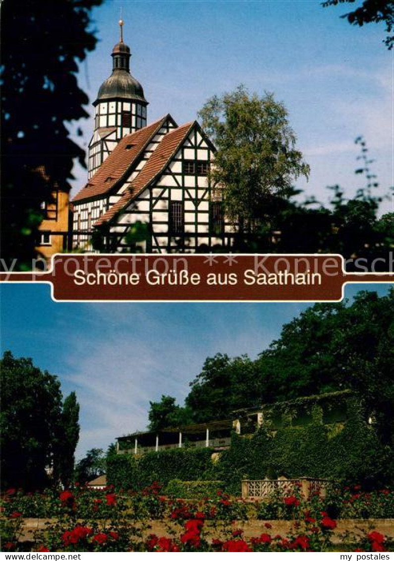 73230155 Saathain Fachwerk Kirche Rosengarten Saathain - Prösen