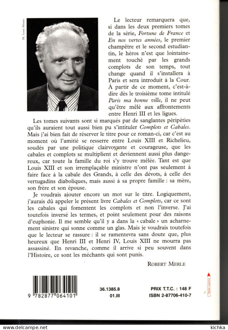 Fortune De France, Complots Et Cabales -Robert Merle - Historic