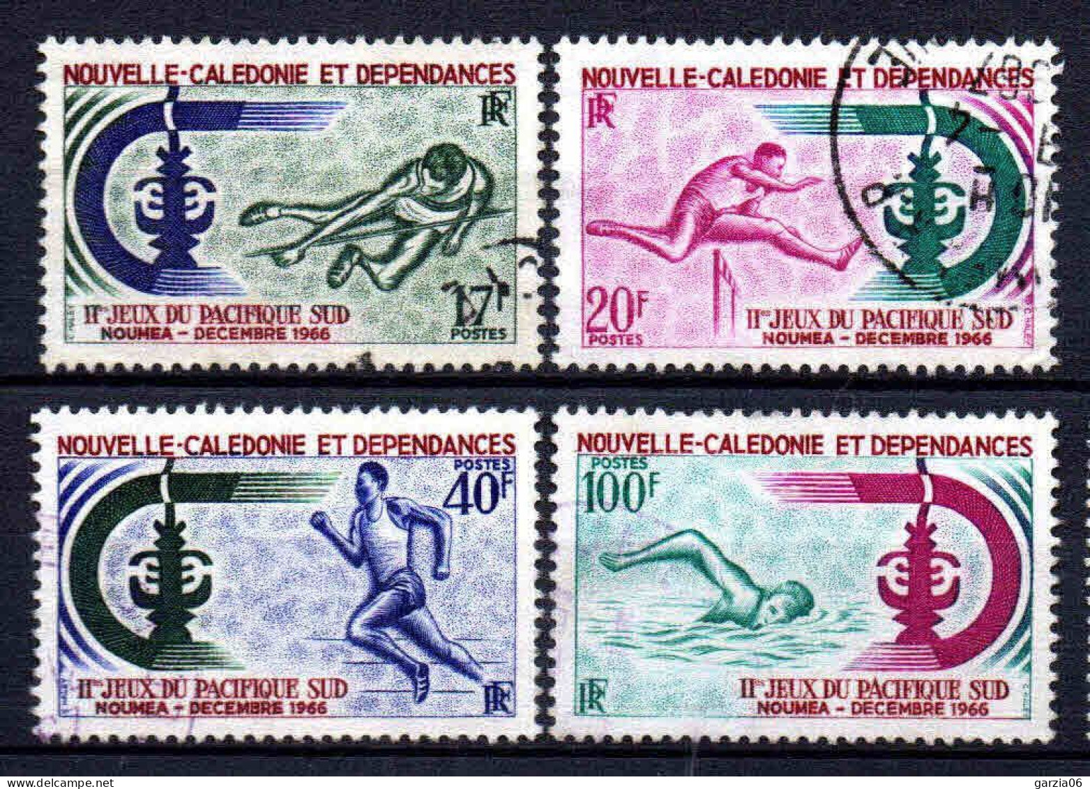 Nouvelle Calédonie  - 1966 -  Jeux Du Pacifique Sud  - N° 332 à 335 - Oblit - Used - Used Stamps
