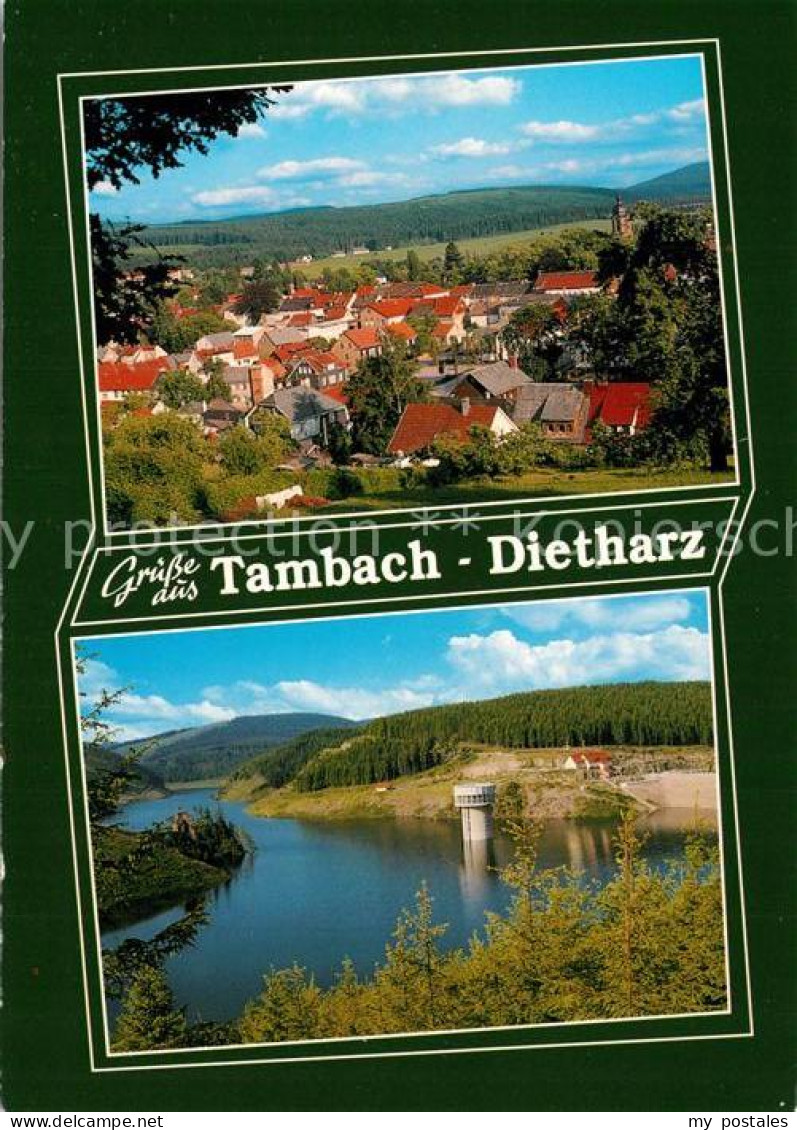 73230097 Tambach-Dietharz Panorama Schmalwassertalsperre Trinkwasserentnahmeturm - Tambach-Dietharz