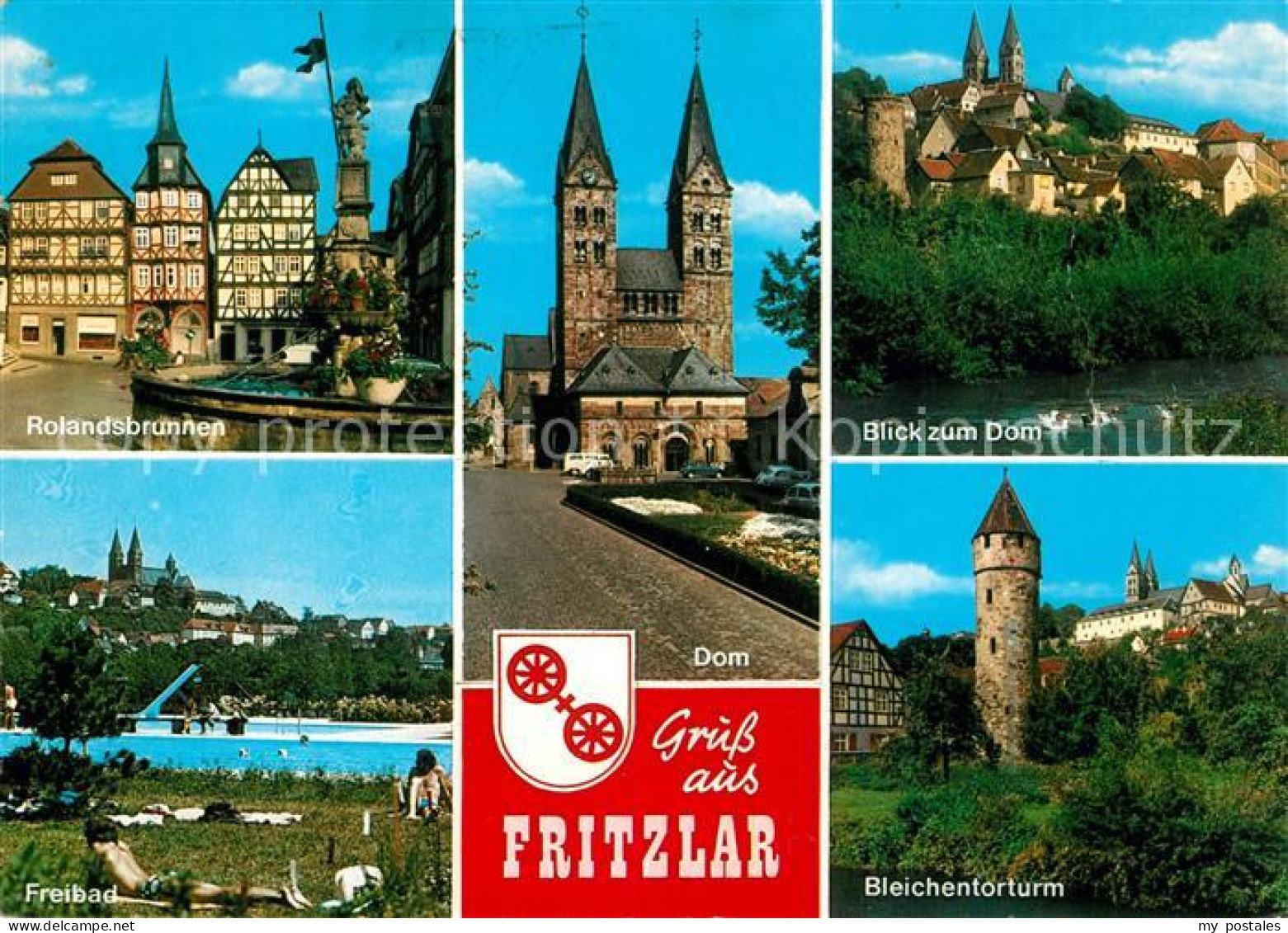 73229964 Fritzlar Rolandsbrunnen Dom Freibad Bleichentorturm Fritzlar - Fritzlar