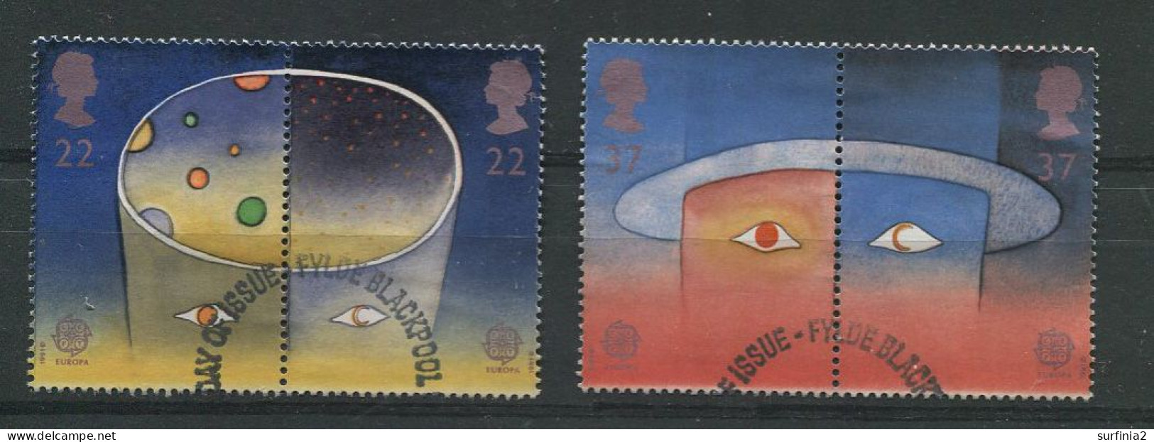 STAMPS - 1991 SPACE - JOINED PAIRS SET VFU - Used Stamps