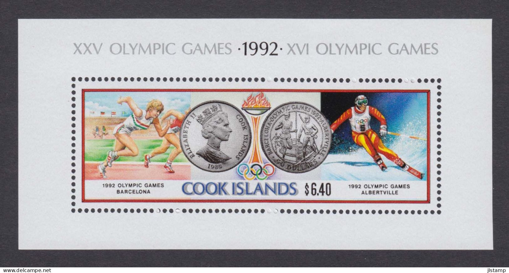 Cook Islands 1991 Olympic Games Sheet,Scott#1047,OG,MNH,VF - Islas Cook