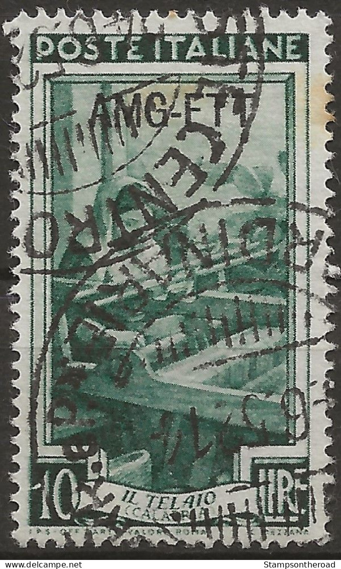 TZA94U1 - 1950/54 Trieste Zona A, Sassone Nr. 94, Francobollo Usato Per Posta °/ - Usati