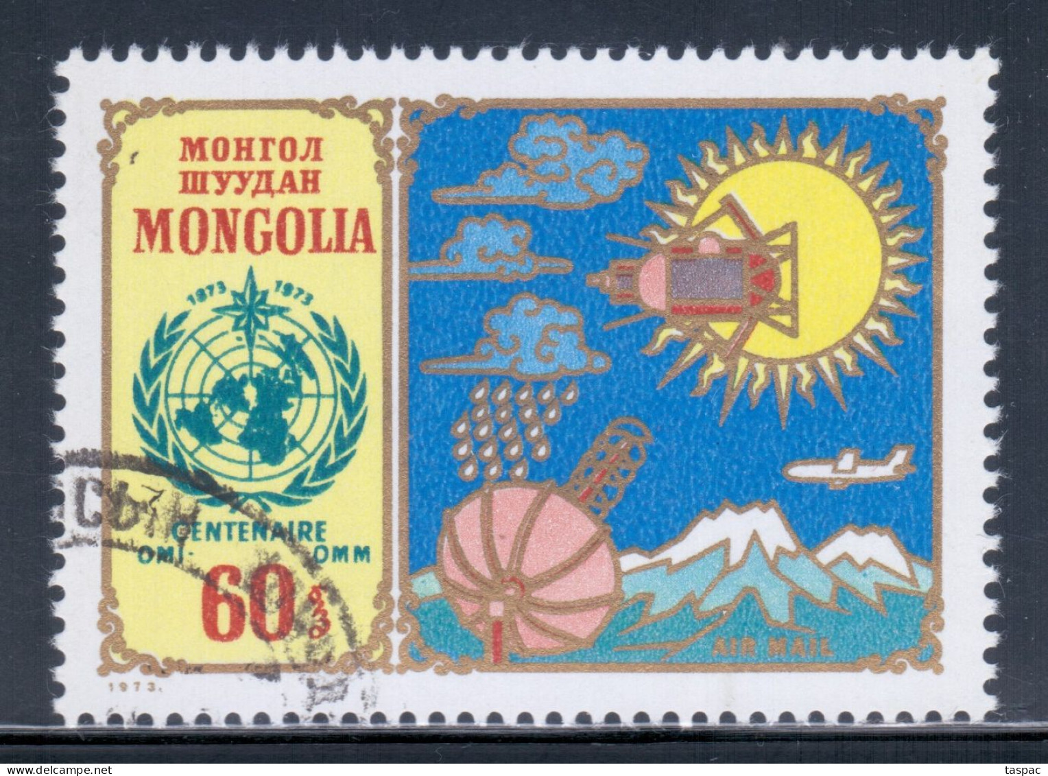 Mongolia 1973 Mi# 773 Used - Intl. Meteorological Cooperation, Cent. / Space - Mongolei