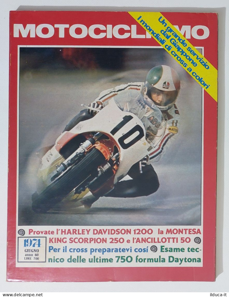 37885 Motociclismo 1974 A. 60 N. 6 - Harley Davidson 1200; Montesa King Scorpion - Moteurs