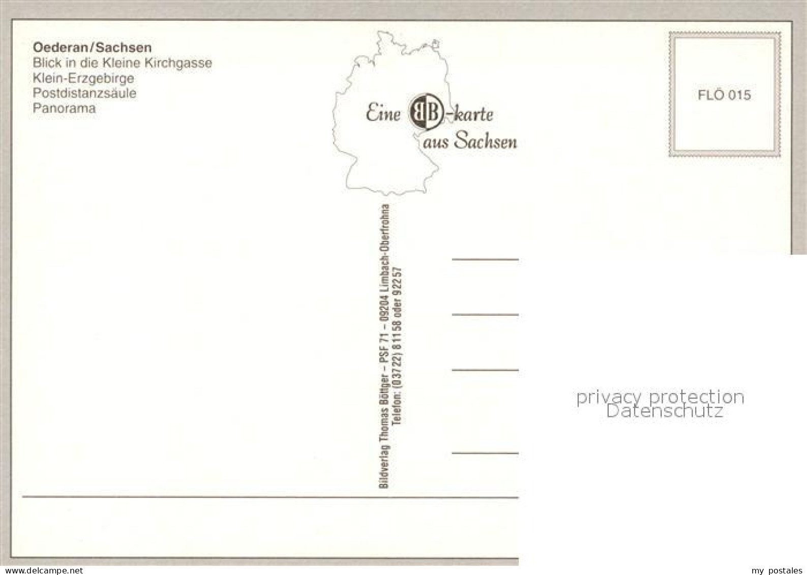 73229006 Oederan Kleine Kirchgasse Klein Erzgebirge Postdistanzsaeule Panorama O - Oederan