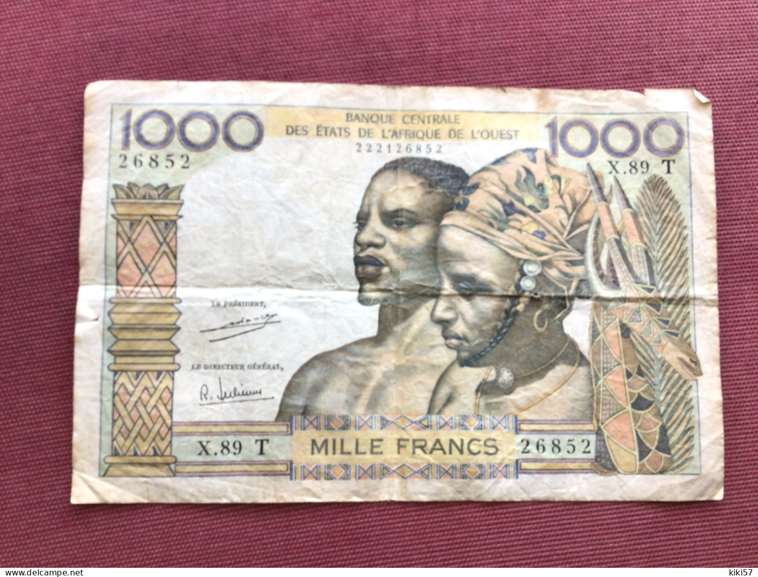 ÉTATS DE L’AFRIQUE DE L’OUEST Billet De 1000 Francs - Westafrikanischer Staaten