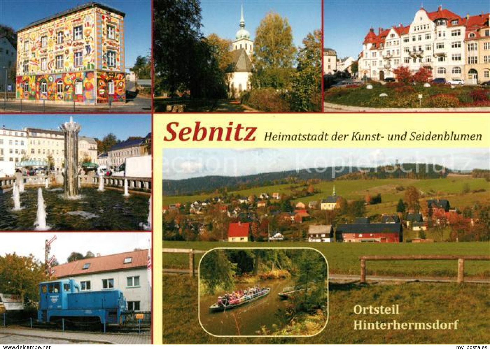 73228917 Sebnitz Buntes Haus Peter Pauls Kirche Marktbrunnen Schillerplatz Denkm - Sebnitz