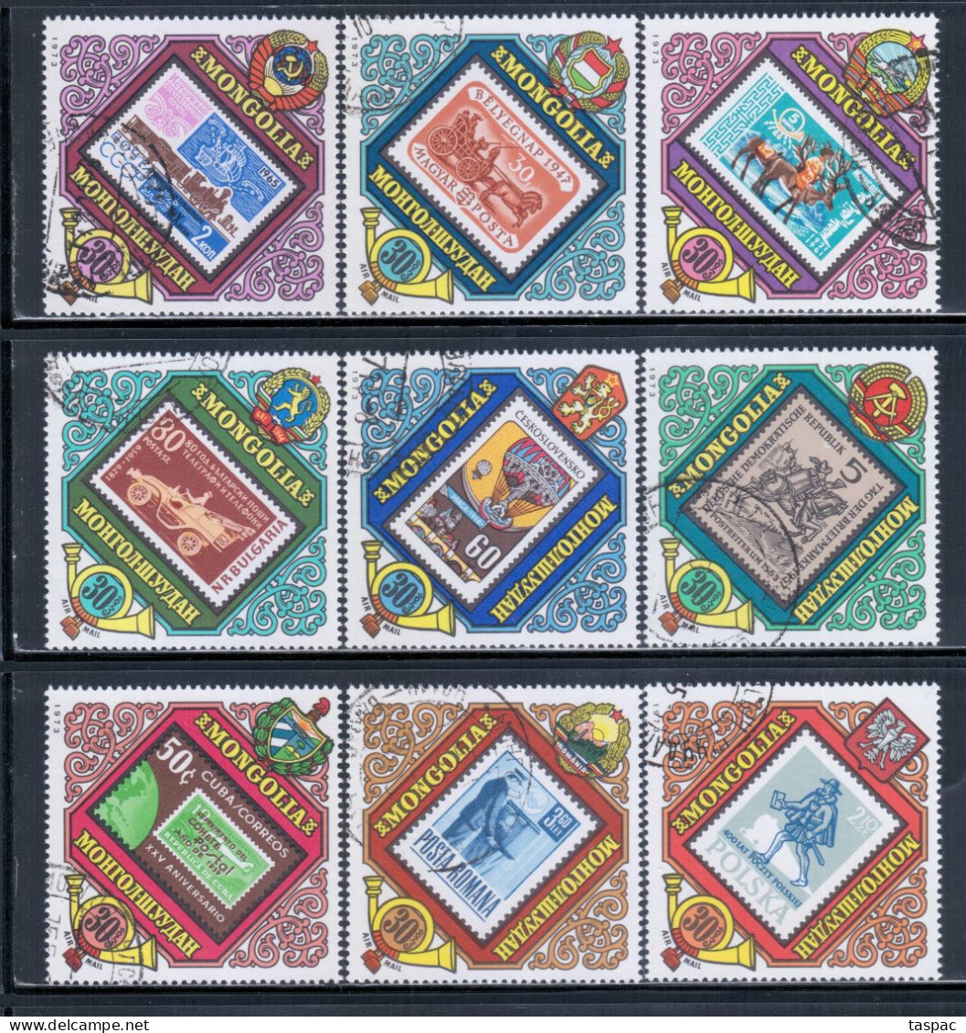 Mongolia 1973 Mi# 781-789 Used - COMECON / Stamps On Stamps / Space - Mongolei