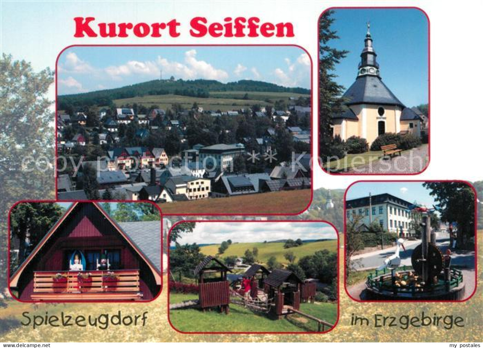 73228905 Seiffen Erzgebirge Panorama Dorfkirche Schwartenberg Engel Bergmann Spi - Seiffen