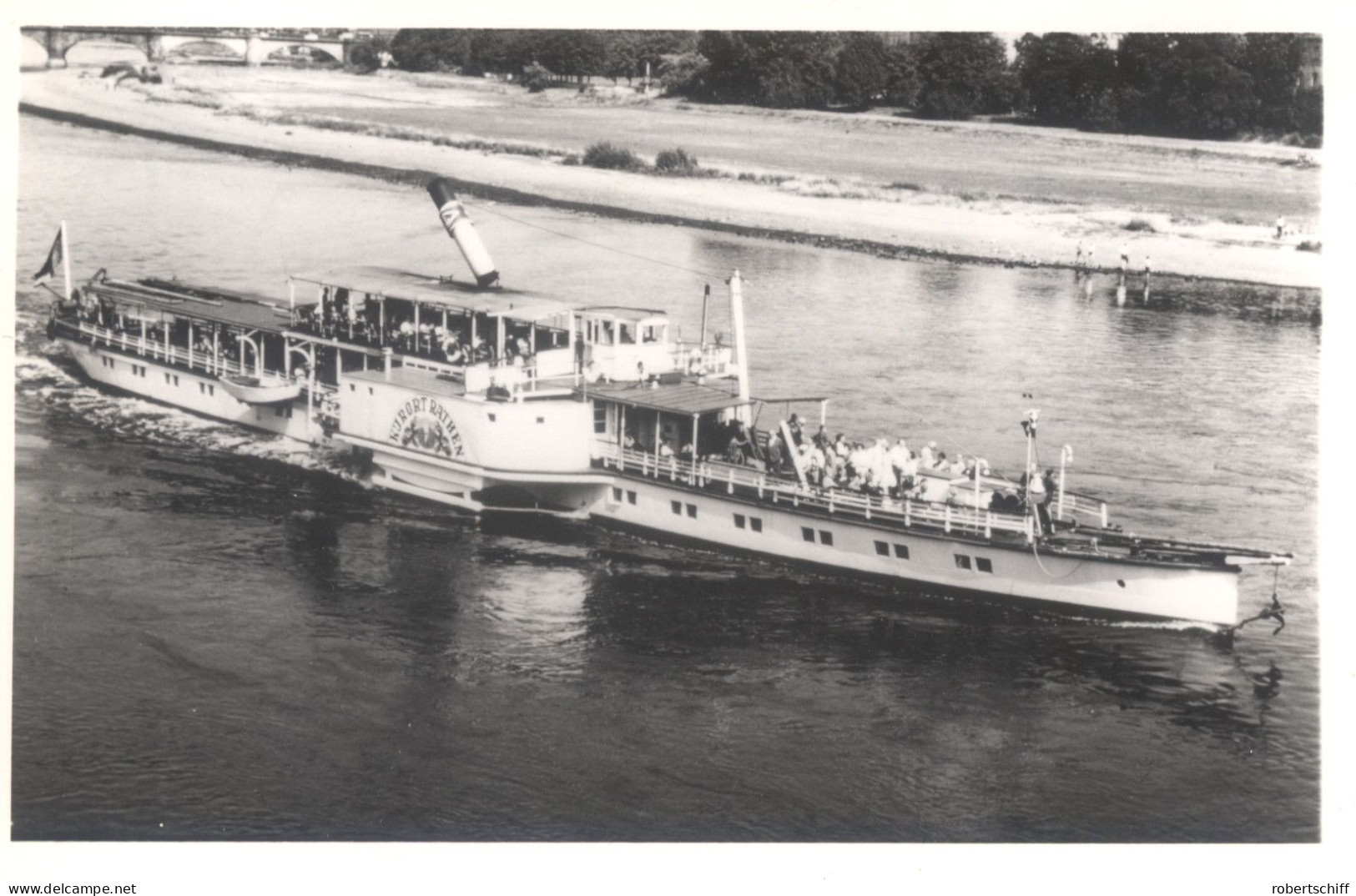 Foto Repro PD Kurort Rathen, Raddampfer, Elbe, Fahrgastschiff, Dampfschiff - Bateaux