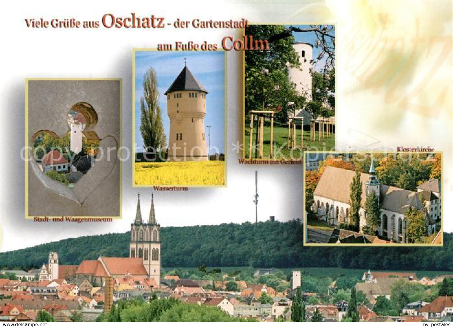 73228872 Oschatz Stadt Waagenmuseum Wasserturm Klosterkirche Panorama Oschatz - Oschatz