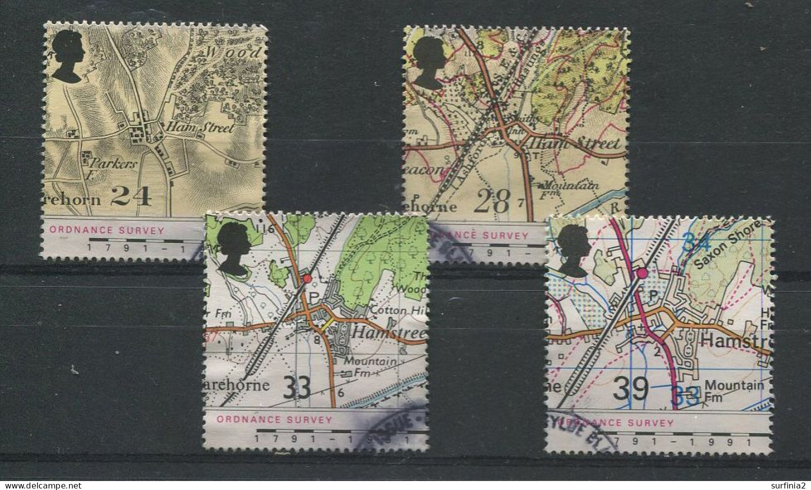 STAMPS - 1991 MAPS SET VFU - Used Stamps