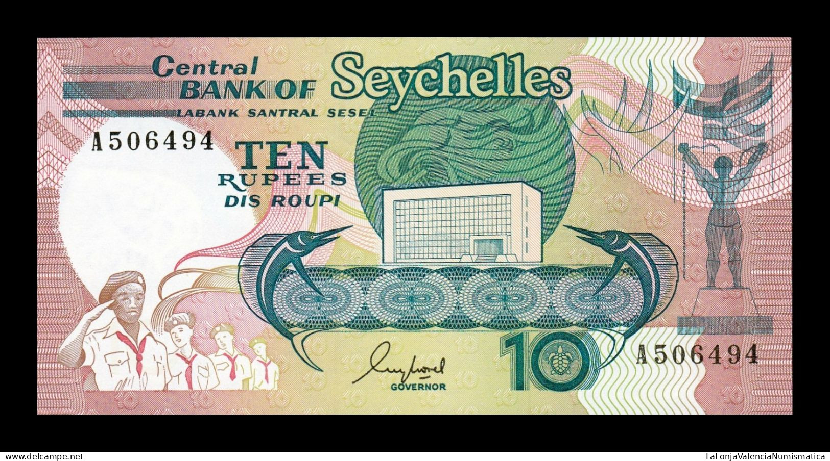 Seychelles 10 Rupees 1989 Pick 32 Sc Unc - Seychellen