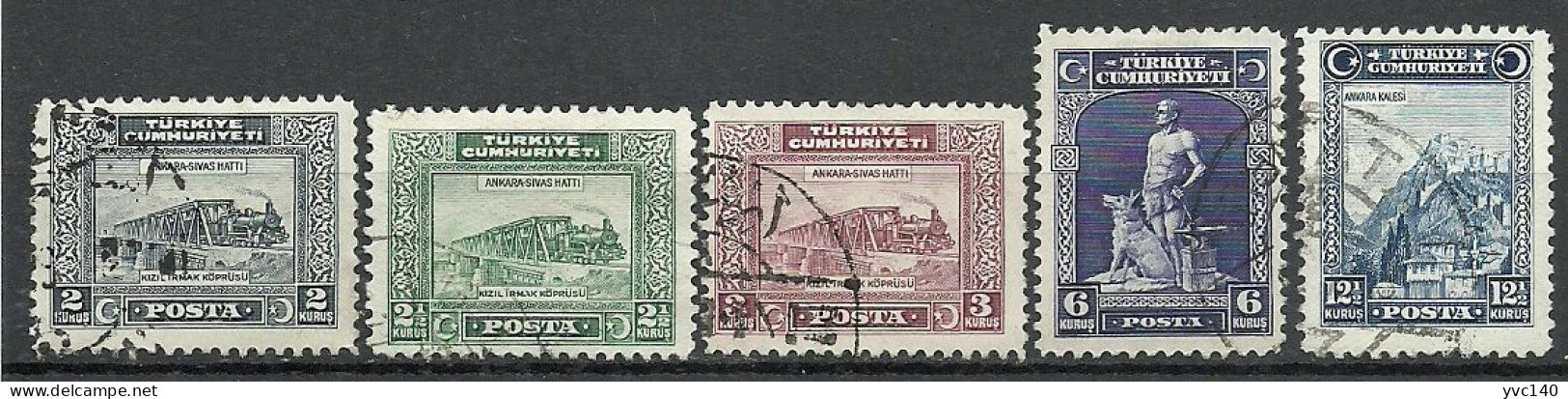 Turkey; 1929 London Printing 1st Postage Stamps With Latin Characters Only - Gebruikt