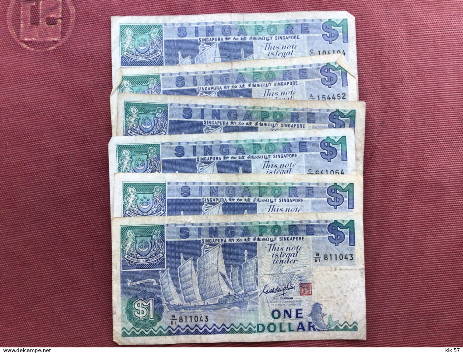 SINGAPOUR LOT De 6 Billets De 1 Dollar - Singapour