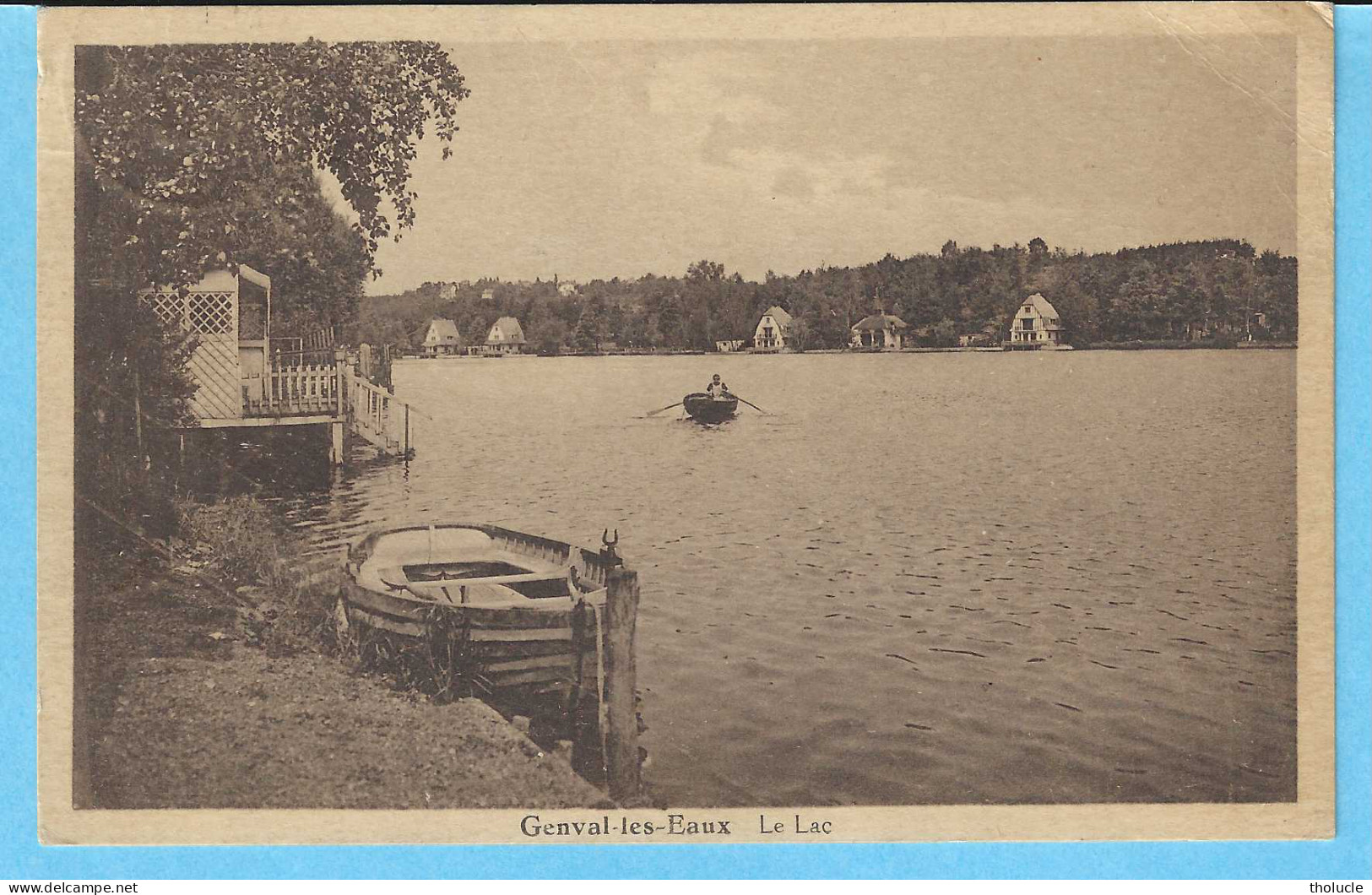 Genval-les-Eaux (Rixensart)-1930-Le Lac-Villas Le Long Du Lac-Canotage-Canot-Edit.Magasin Du Parc, Genval - Rixensart