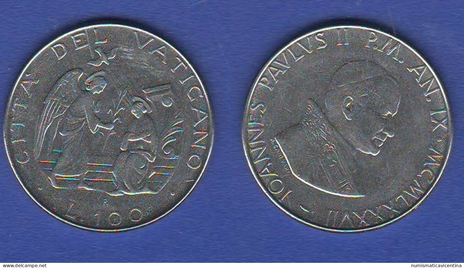 Vaticano 100 Lire 1987 Papa Giovanni Paolo II Vatikan City Pope Joannes Paulus II° Steel Coin - Vatican