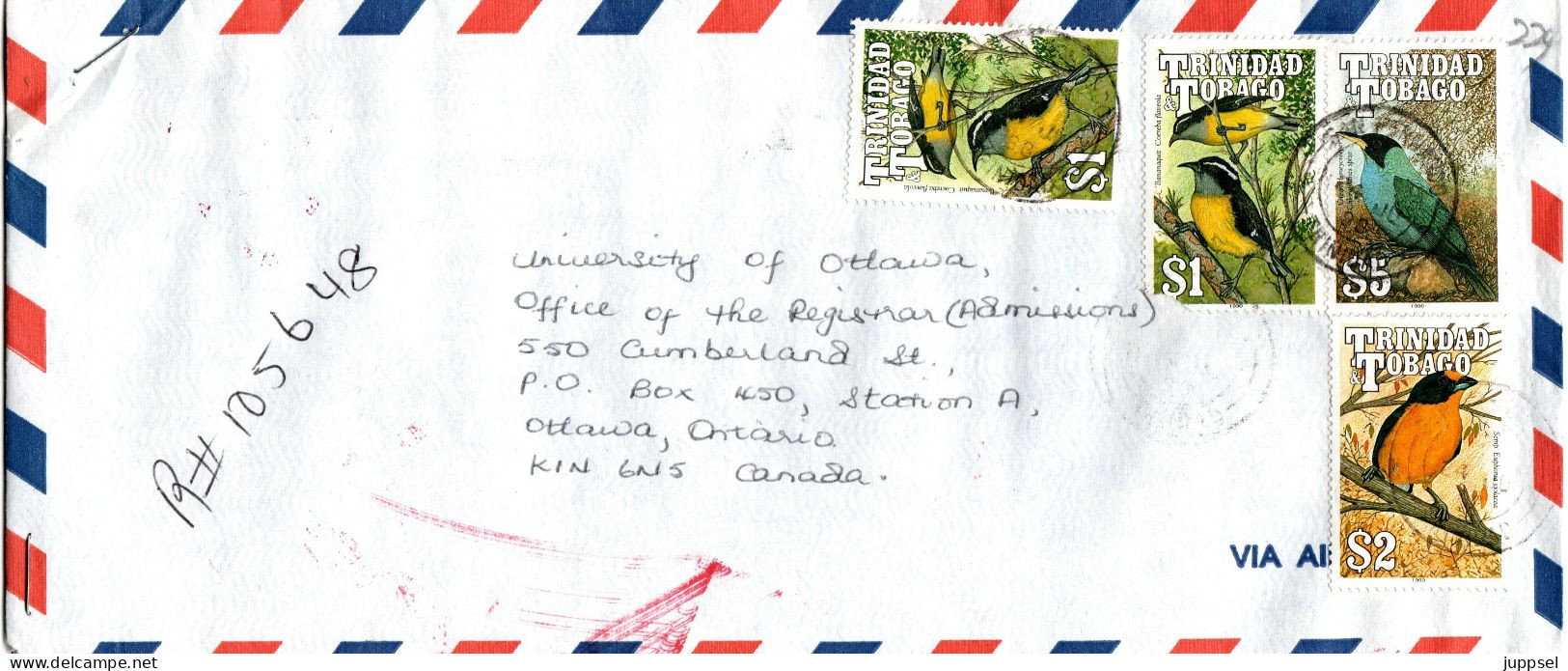 TRINIDAD & TOBAGO, Letter, Birds   /  TRINITÉ Et TOBAGO  Lettre , Oiseaux - Cigognes & échassiers