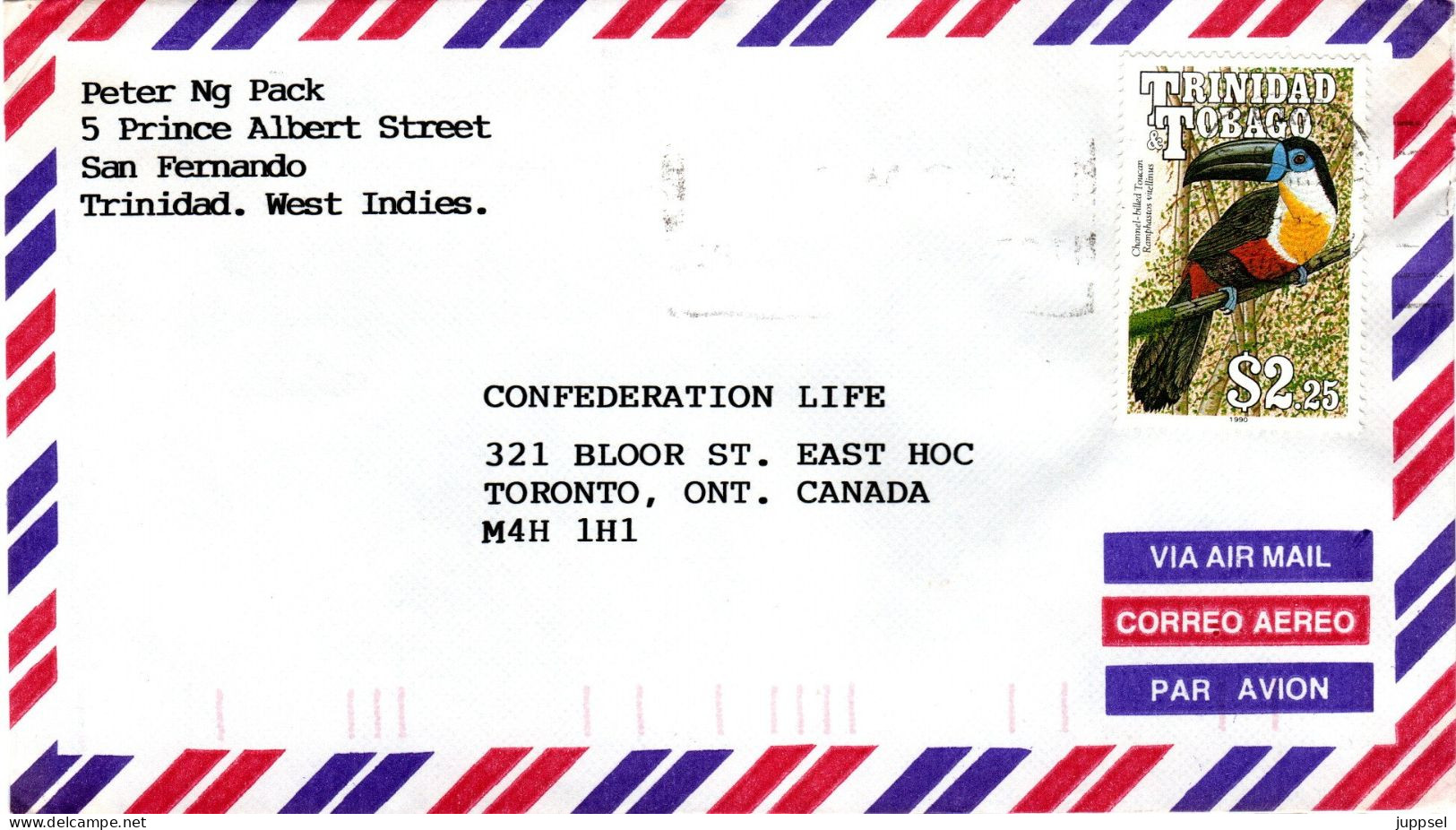 TRINIDAD & TOBAGO, Letter, Bird  /  TRINITÉ Et TOBAGO  Lettre , Oiseau - Ooievaars