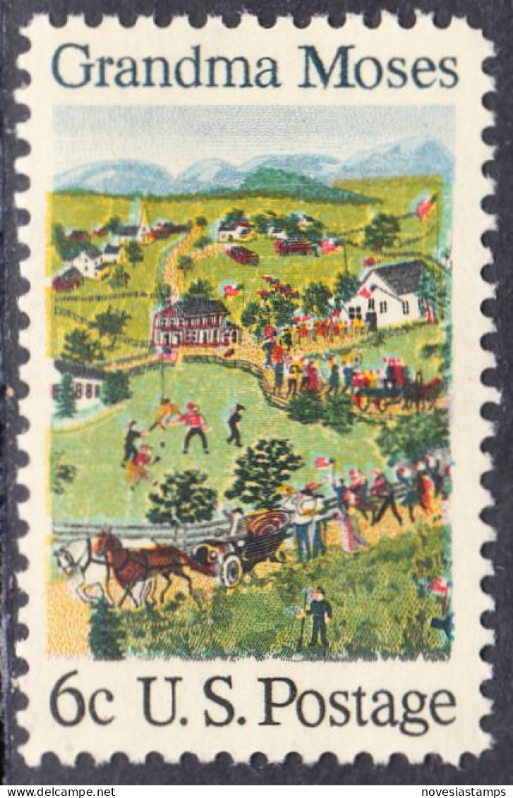 !a! USA Sc# 1370 MNH SINGLE (a2) - Grandma Moses - Ongebruikt