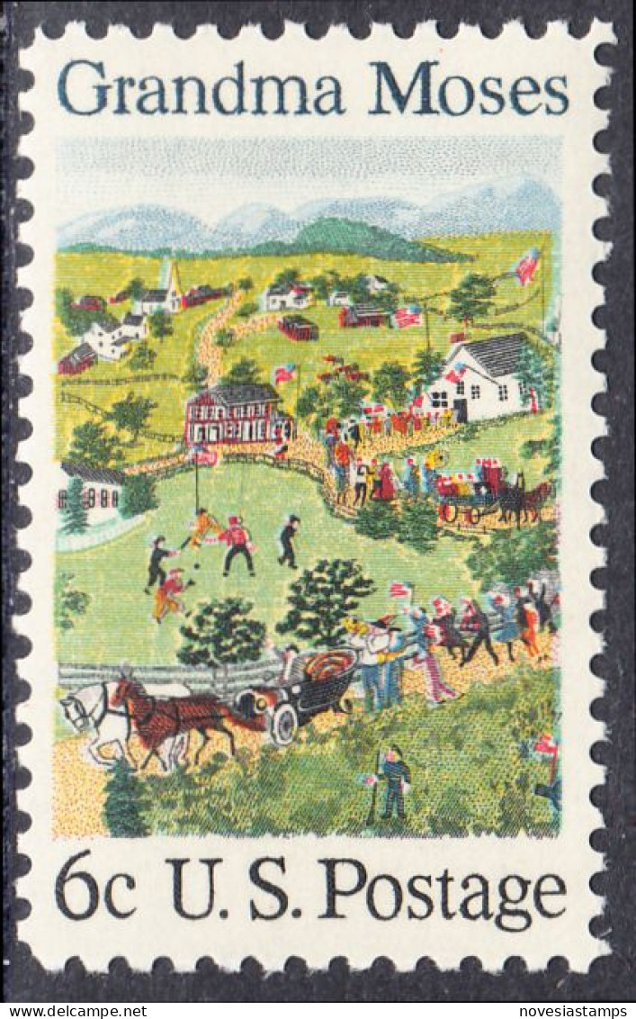 !a! USA Sc# 1370 MNH SINGLE (a3) - Grandma Moses - Neufs