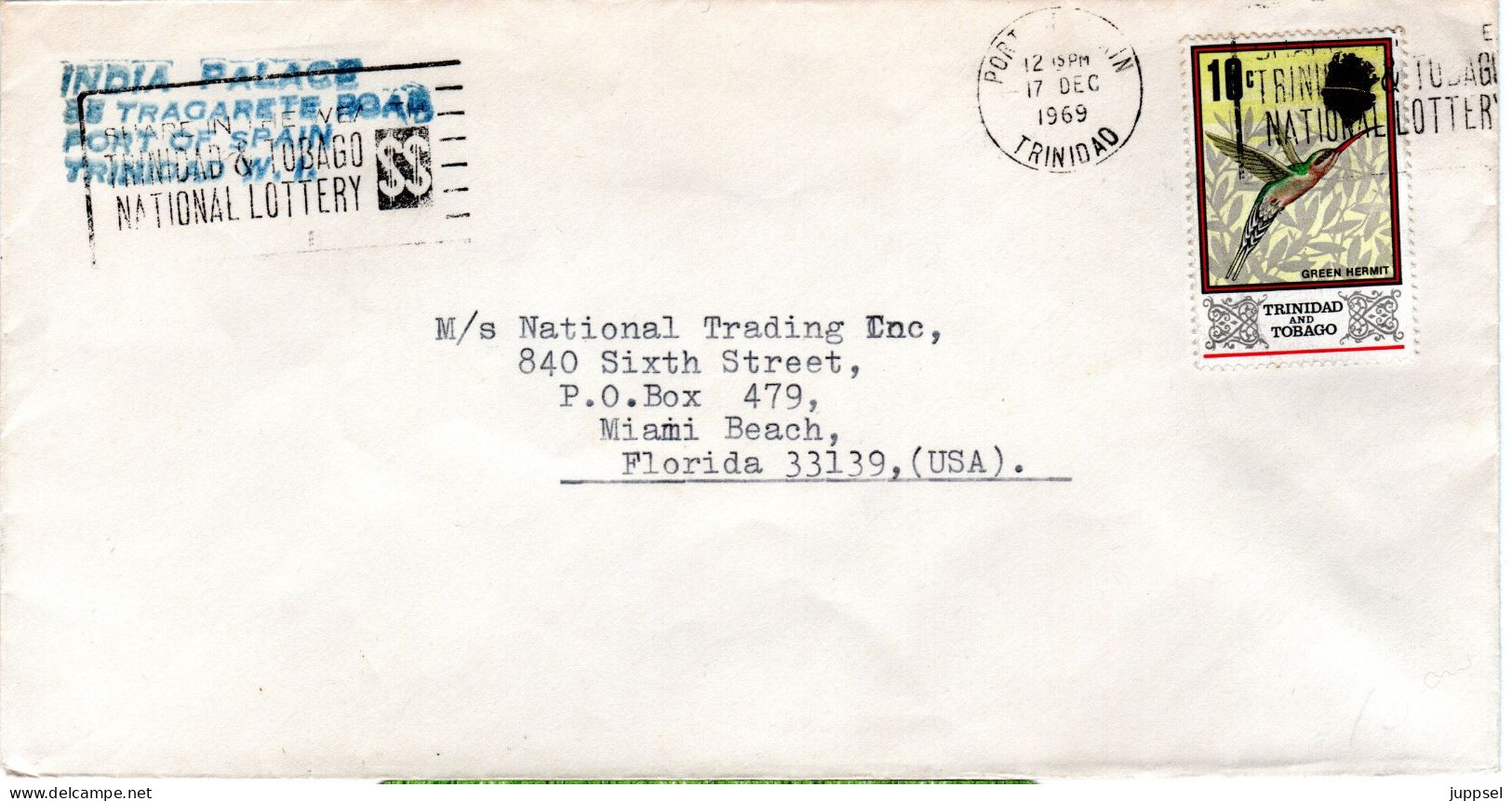 TRINIDAD & TOBAGO, Letter, Bird   /  TRINITÉ Et TOBAGO  Lettre , Oiseau - Ooievaars