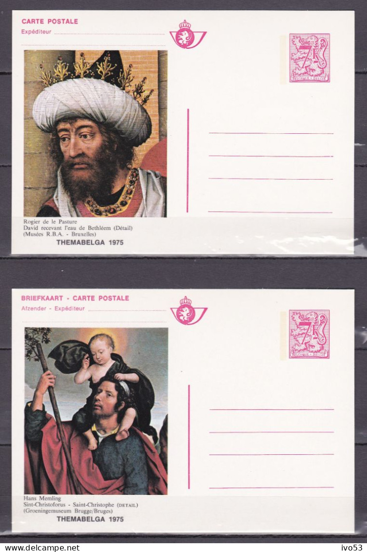 1975 BK2-9 Reeks Themabelga.Volledige Reeks.OBP 3 Euro.(4 Scans) - Illustrated Postcards (1971-2014) [BK]