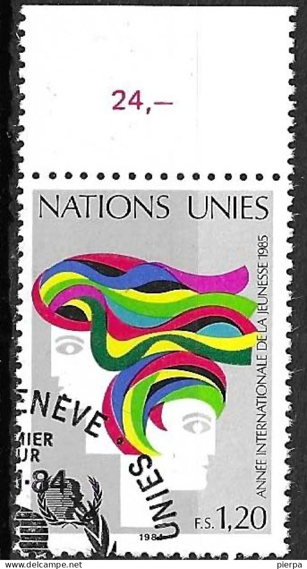 O.N.U. GENEVE - 1984 - ANNO DELLA GIOVENTU' - USATO (YVERT 126 - MICHEL 126) - Oblitérés