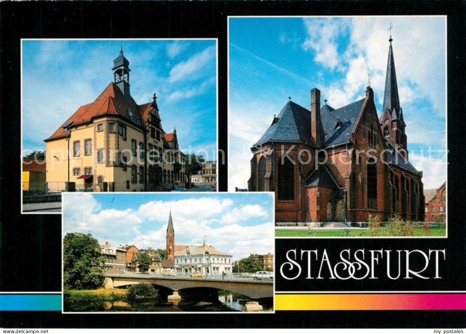 73228511 Stassfurt Post Evangelische Kirche Bodebruecke Stassfurt - Stassfurt