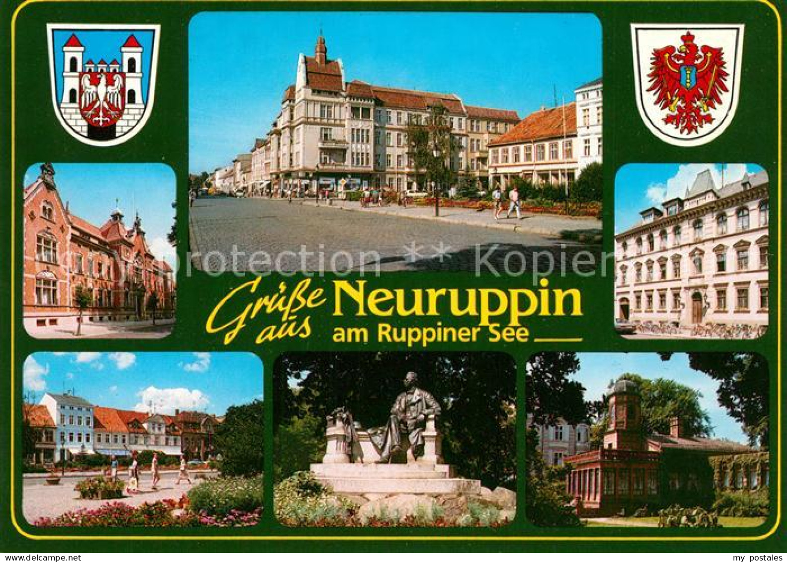 73228497 Neuruppin Kreisverwaltung Wappen Denkmal Villa Tempelgarten Neuruppin - Neuruppin
