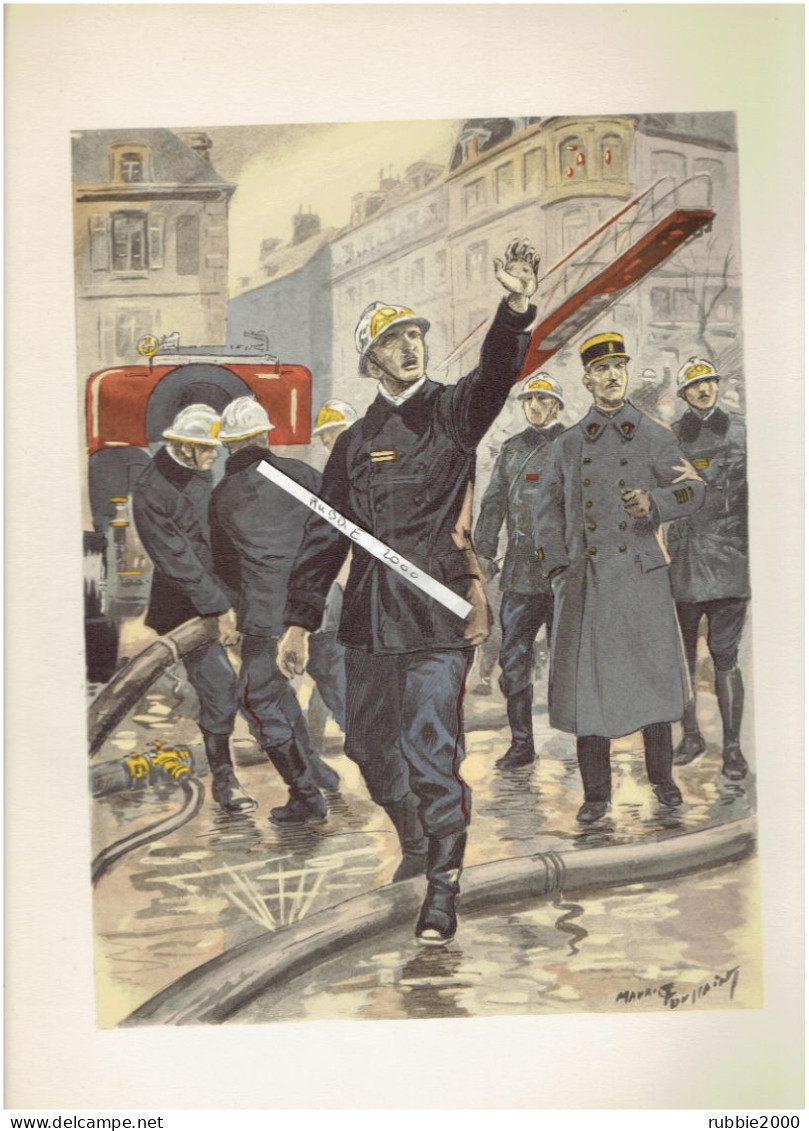 SAPEUR POMPIER DE LA VILLE DE PARIS TENUE DE FEU SAPEUR SERGENT OFFICIER TENUE VILLE ET FEU GRAVURE DE TOUSSAINT MAURICE - Bomberos