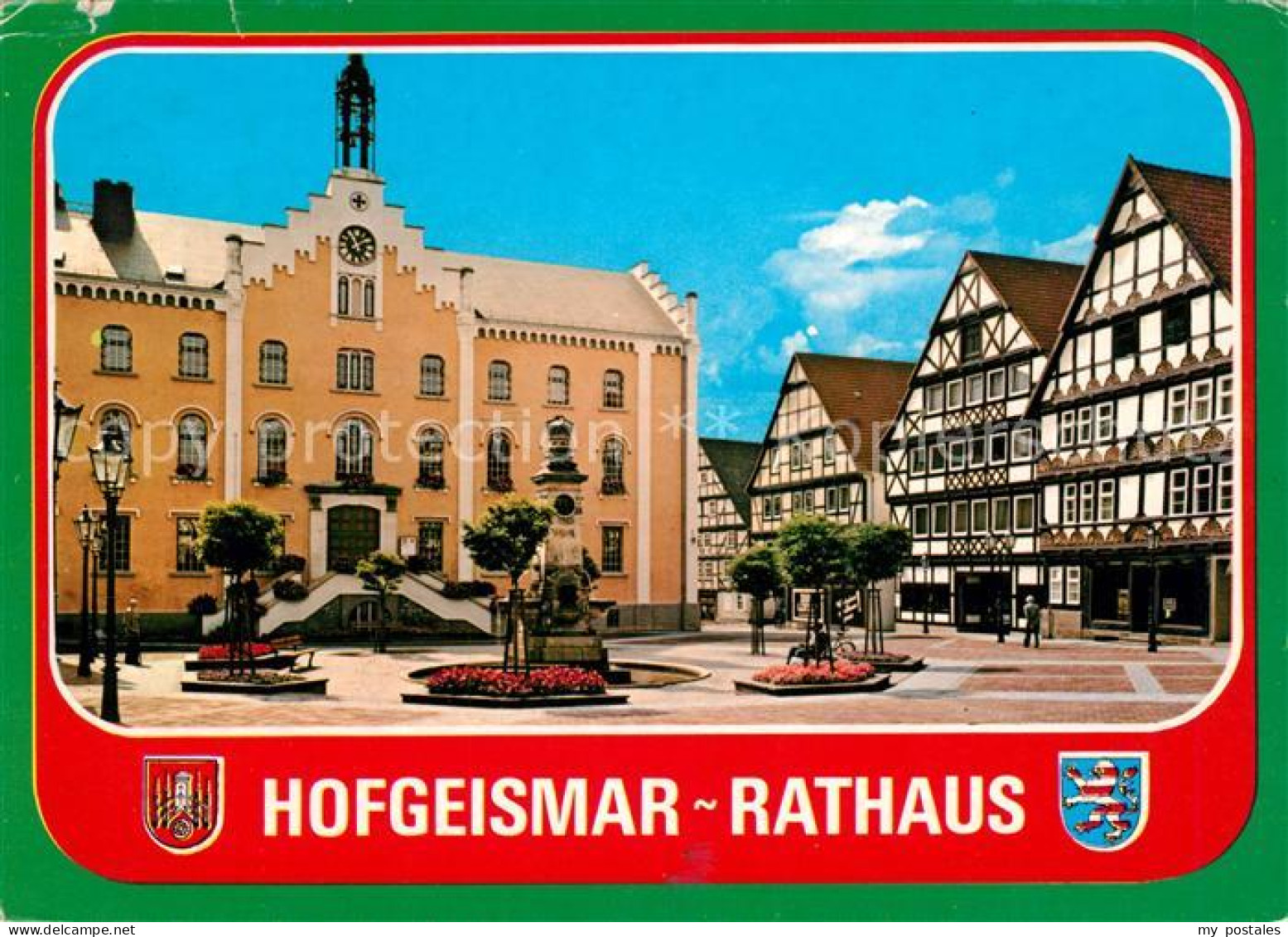 73228383 Hofgeismar Rathaus Brunnen Fachwerkhaeuser Hofgeismar - Hofgeismar