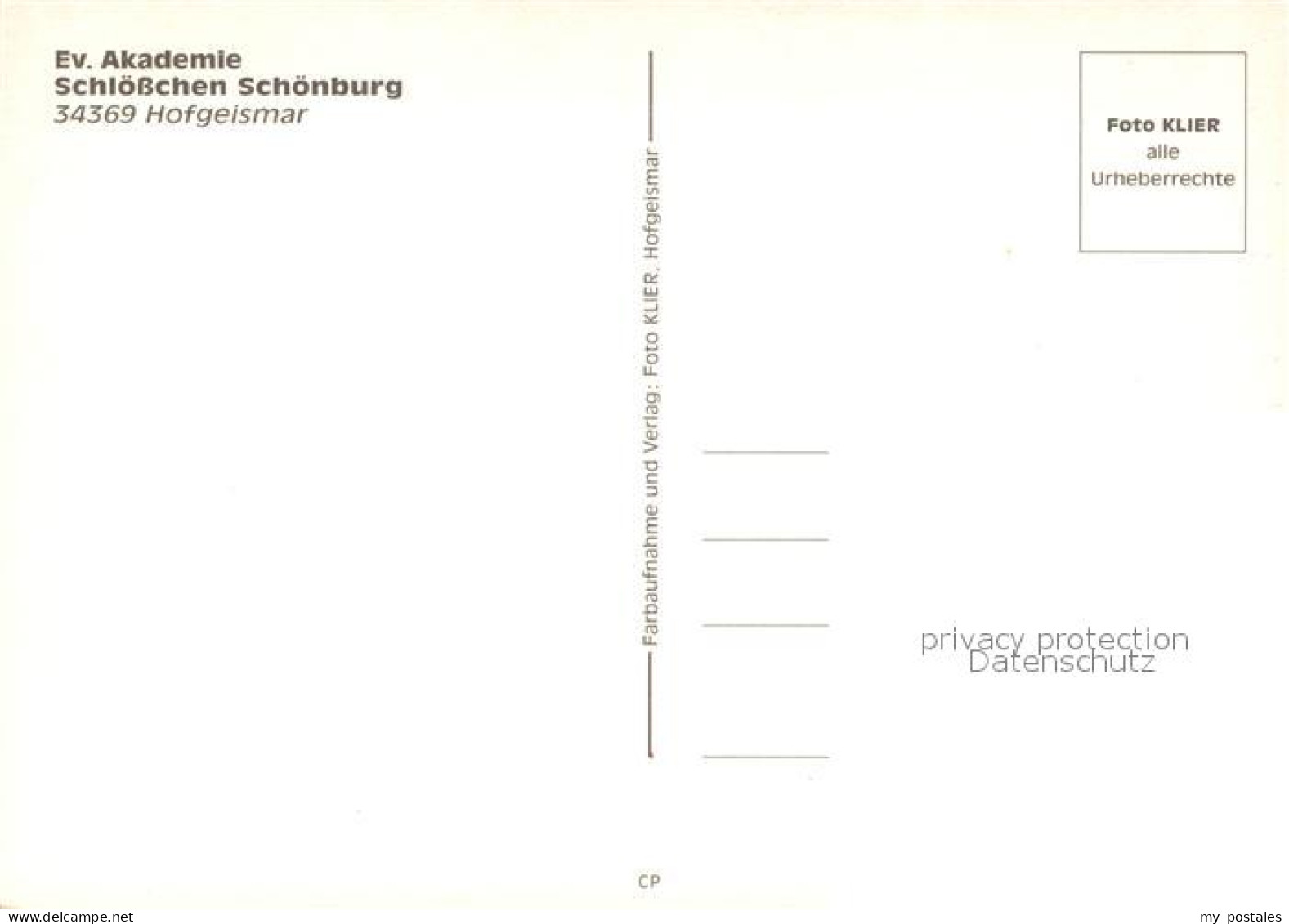 73228379 Hofgeismar Evangelische Akademie Schloesschen Schoenburg Hofgeismar - Hofgeismar